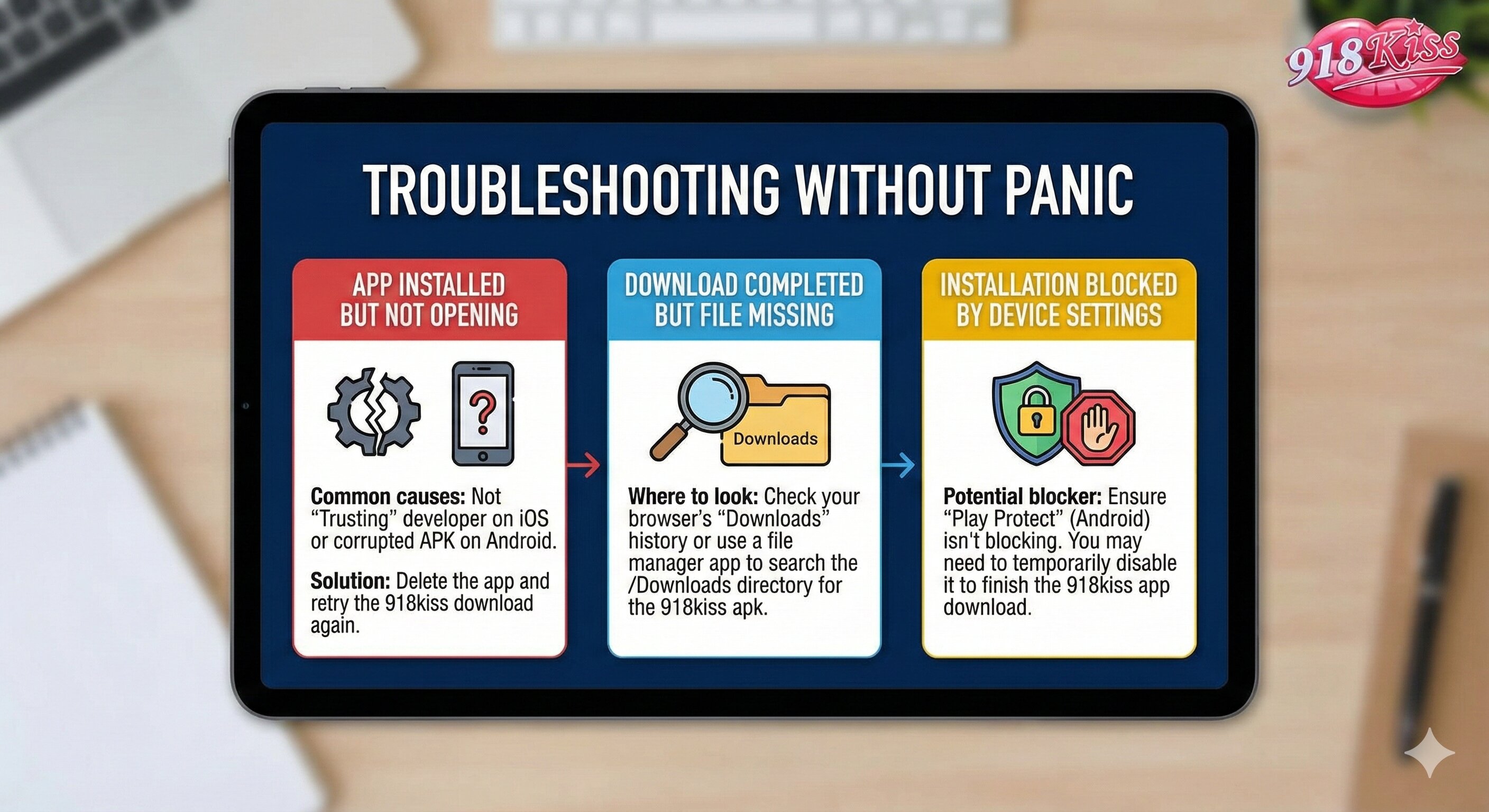 918kiss common download mistakes faced by users